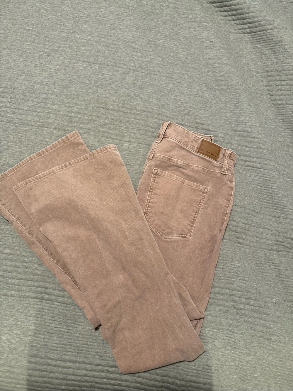 American Eagle Outfitters Mauve Corduroy Wide Leg Jeans